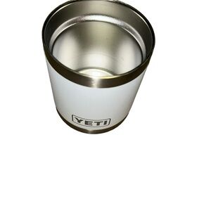 YETI Rambler 10oz white Stainless steel Lowball -No Lid